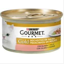 Purina Gourmet Gold bocaditos salmón y pollo