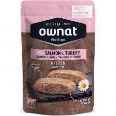 Ownat Wetline Grain Free Salmón y Pavo para gatitos cachorros