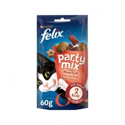 Purina Felix Party Mix Grill Snacks Gatos