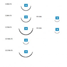 Agujas quirurgicas suturas Polipropileno