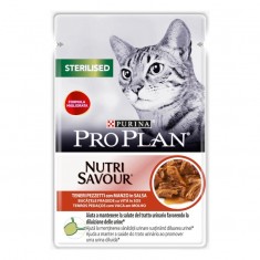 Purina Pro Plan Gato Esterilizado con Buey en salsa