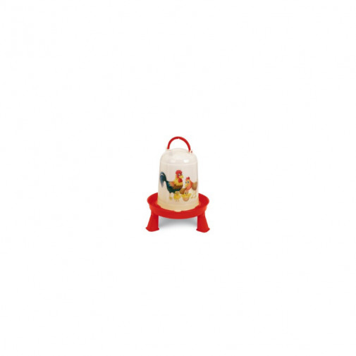 Bebedero para aves Eco con patas 5 litros rojo