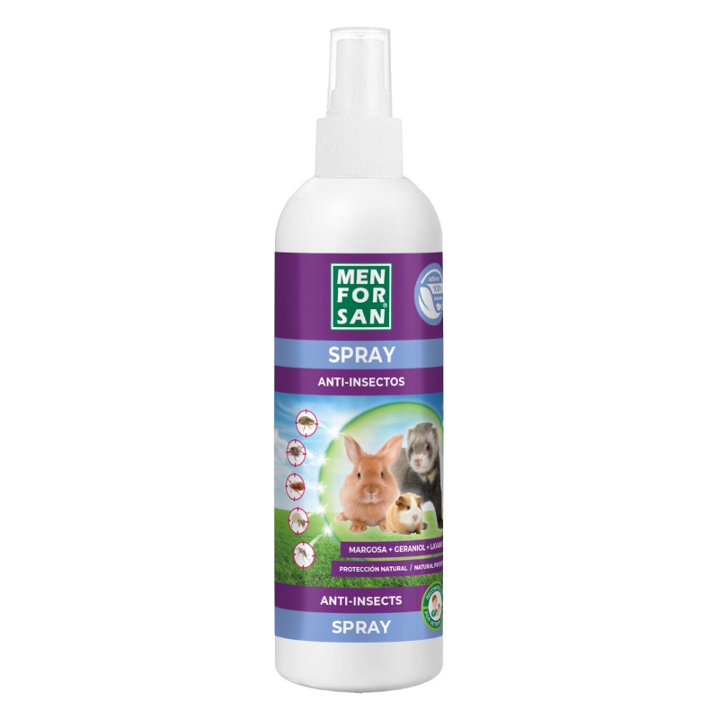 Menforsan Spray anti-insectos natural para roedores, conejos y hurones 125 ml
