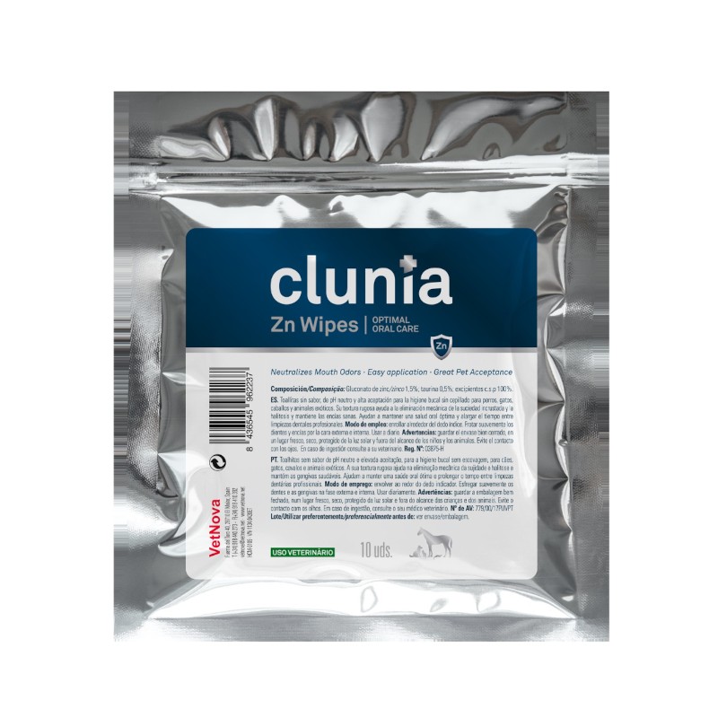 CLUNIA® Zn Wipes Toallitas Bucodentales 10 unidades