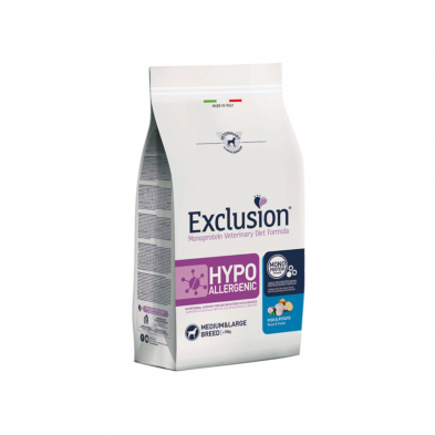 Exclusion Dog Hypoallergenic Fish & Potato medium 12 Kg pienso seco Exclusion Dog Hypoallergenic Fish & Potato medium 12 Kg pienso seco