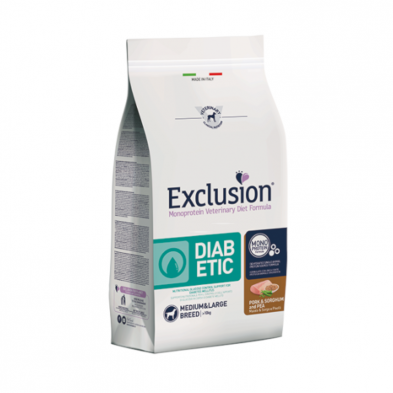 Exclusion Dog Diabetic Pork & Pea Medium 12 Kg pienso seco Exclusion Dog Diabetic Pork & Pea Medium 12 Kg pienso seco