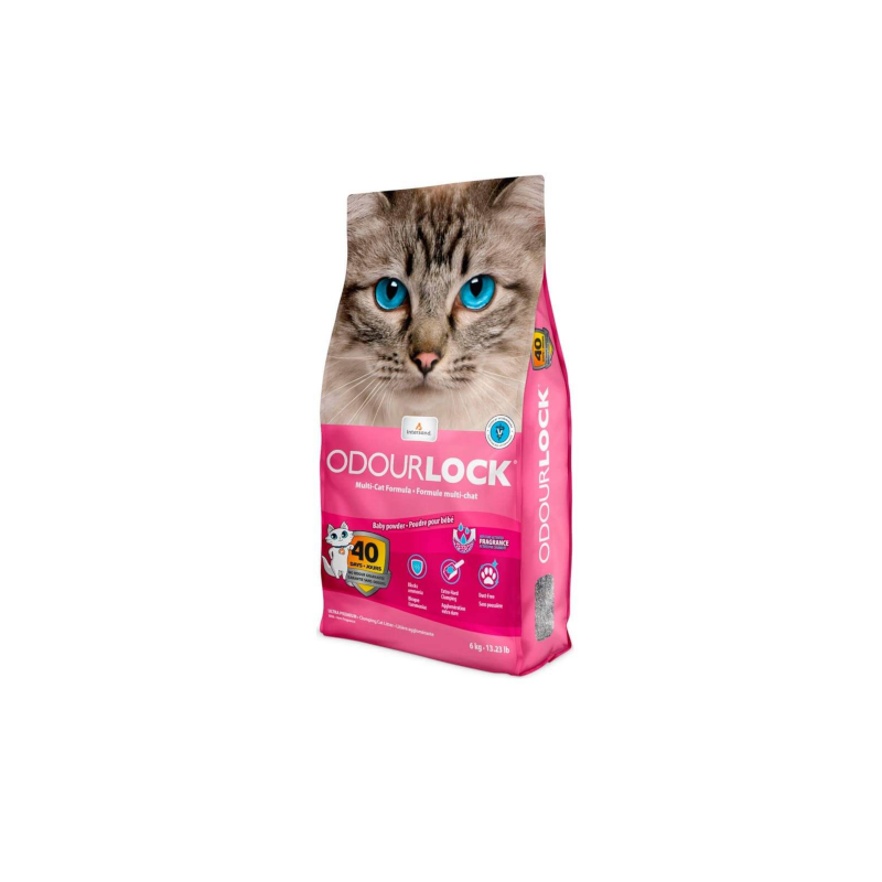 Arena aglutinante para gatos talco