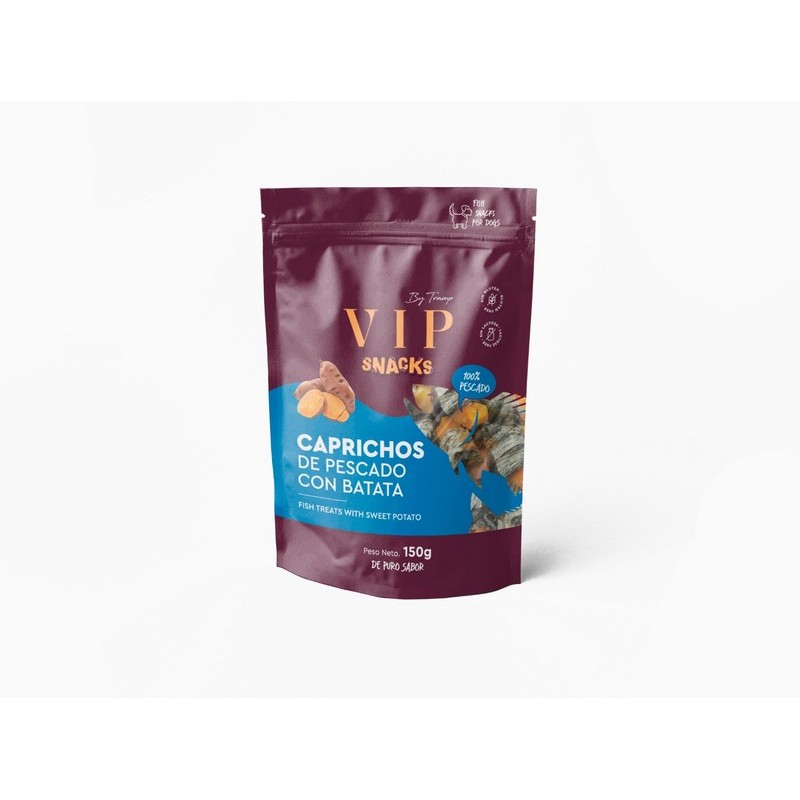 Snack naturales para perros de pescado y batata