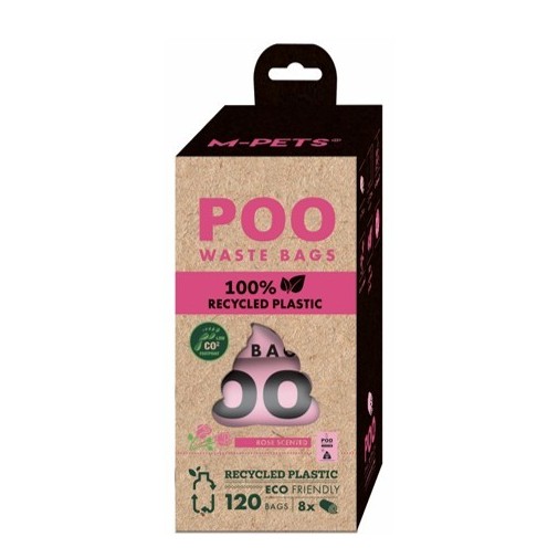 Bolsa para cacas de perro biodegradables Rosa