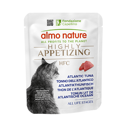 Comida húmeda de gato con atún del atlántico