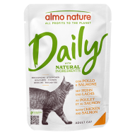 Comida húmeda para gato adulto con trocitos de pollo y salmón