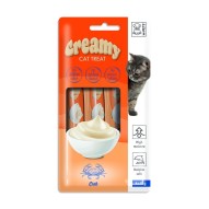 Snack cremoso de cangrejo para gatos