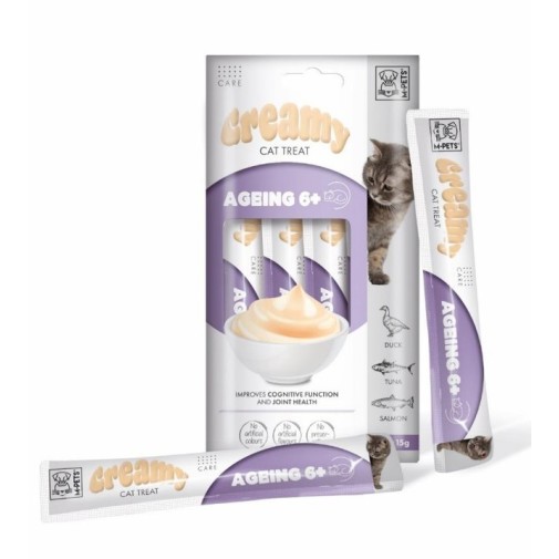 Creamy Cat Ageing 6+ Pato, Atún y Salmón