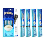 Snack cremoso para gatos adultos sabor atún y gambas