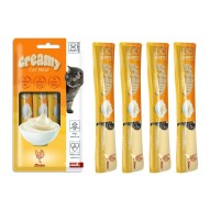 Snack cremoso de pollo para gatos adultos