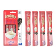 Snack cremoso de salmón para gatos adultos